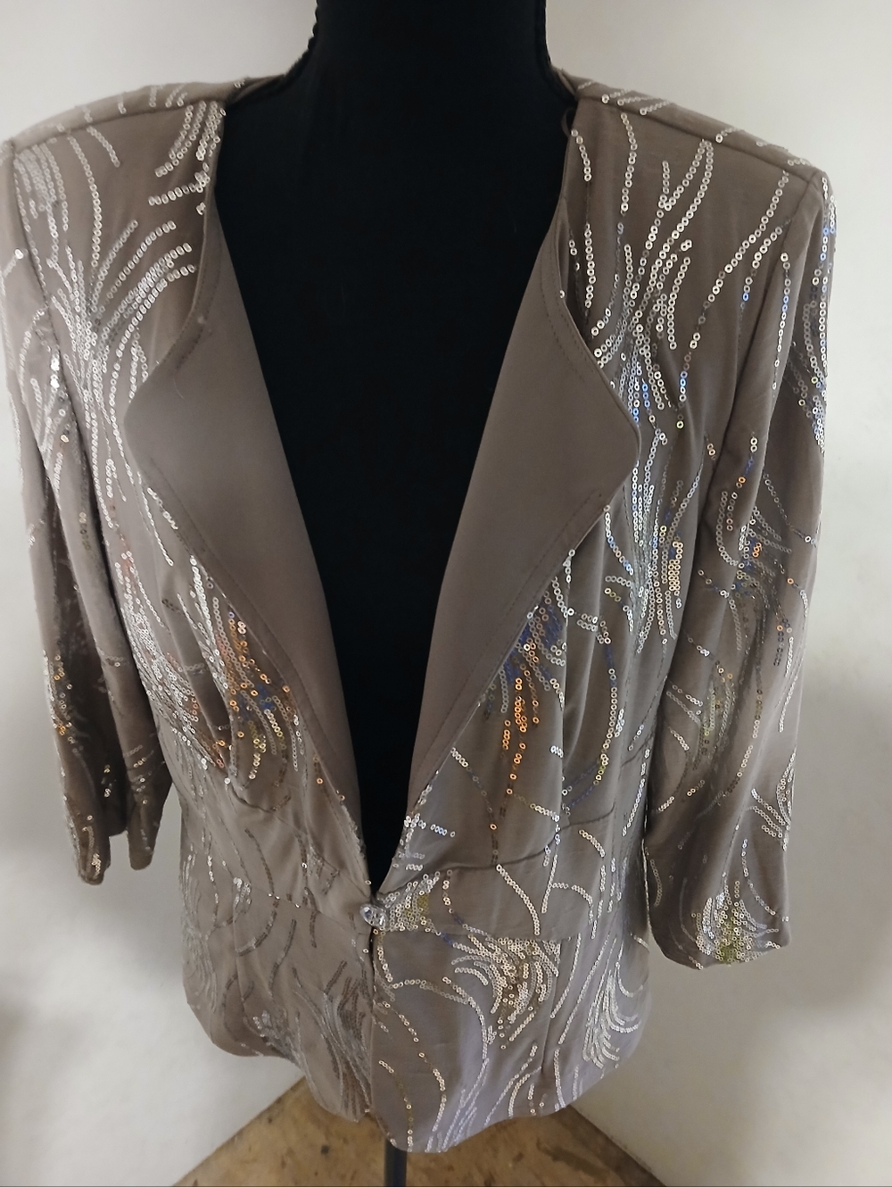 Alex Evenings Women's Brown Sequin Jacket